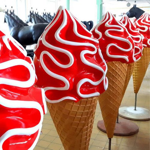 Wandstoeistüte MIT Glasur - WerbeNe für Eiscafé