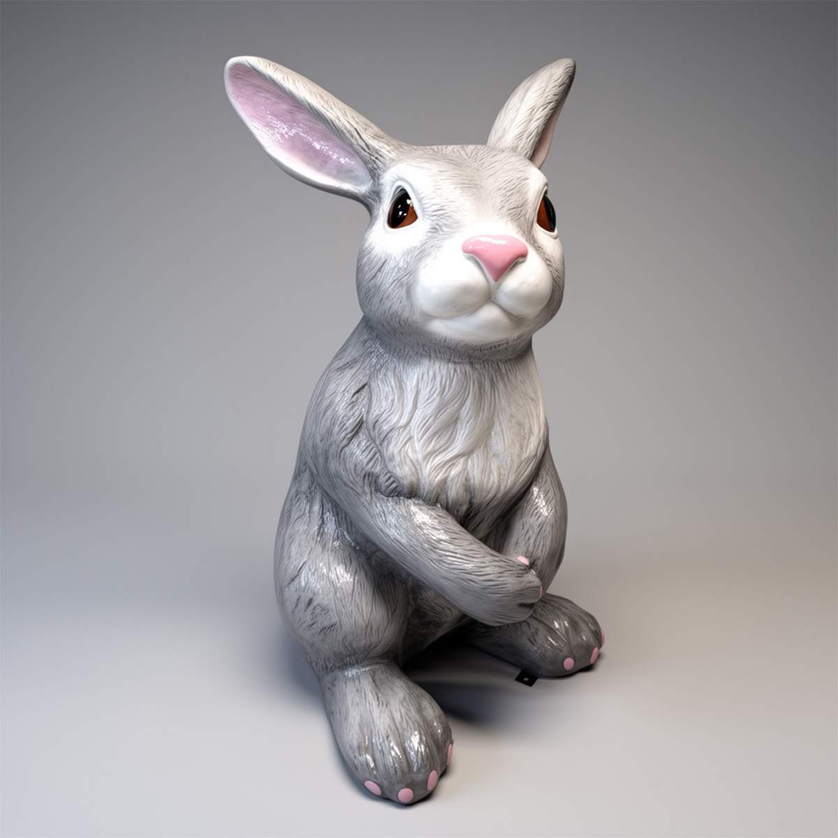 Große Dekorative Kaninchen Sitzend Figur – Bild 3
