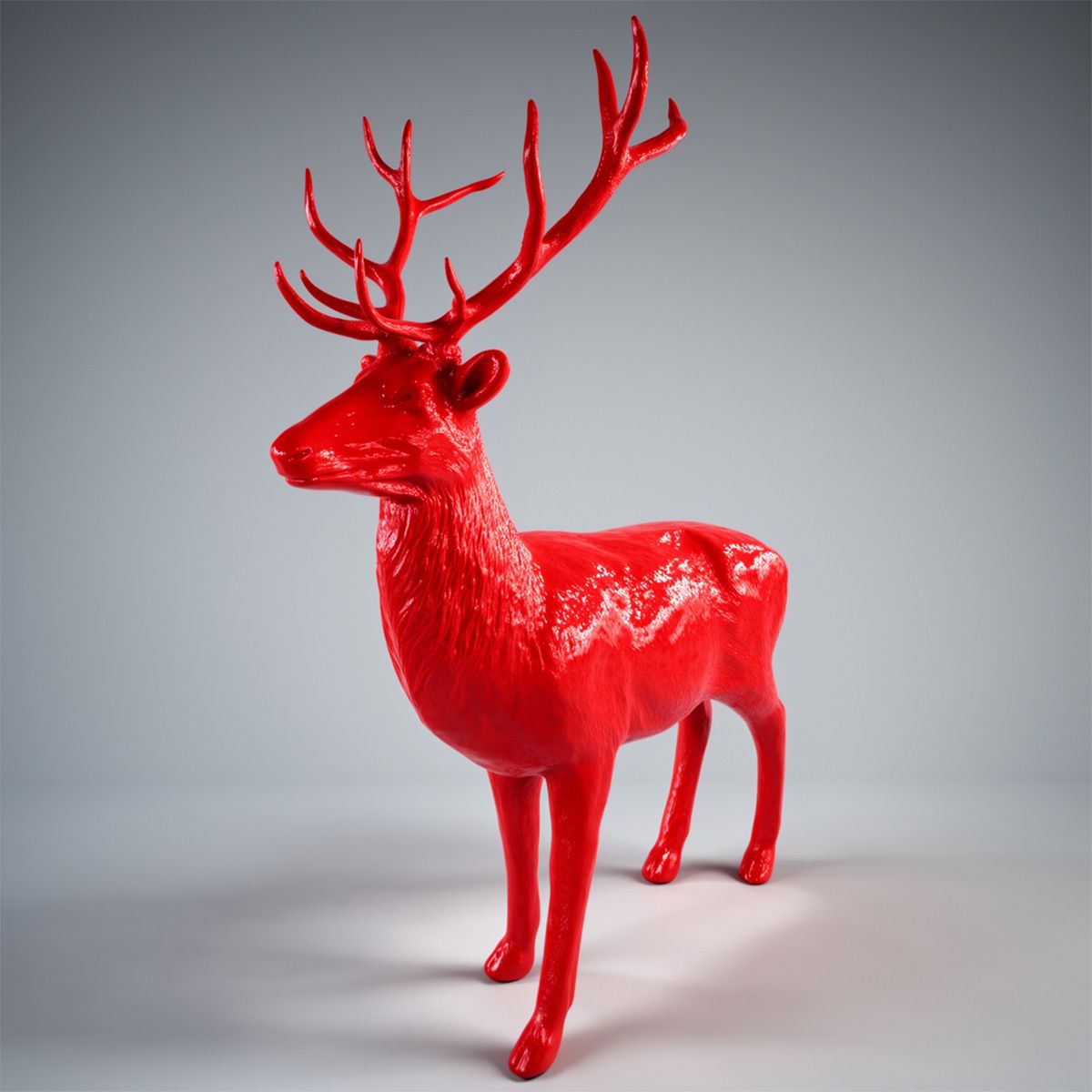 Große Dekorative Hirsch Figur – Bild 4