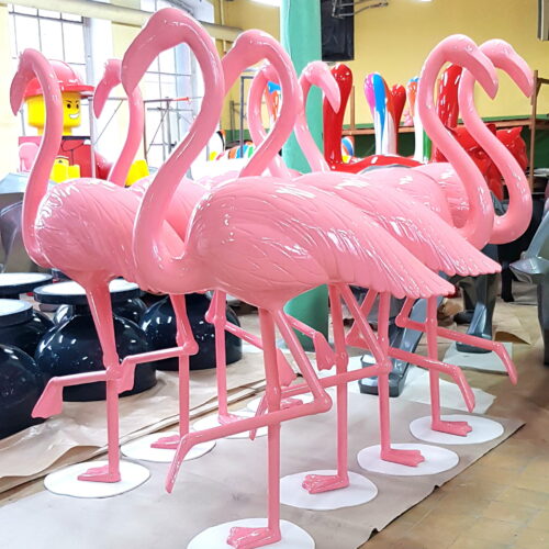 Deko Tierfigur Flamingo Vogel - Einfarbig
