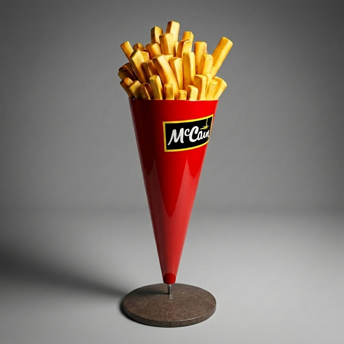 Werbe Pommes Auf Mobiler Basis Figur