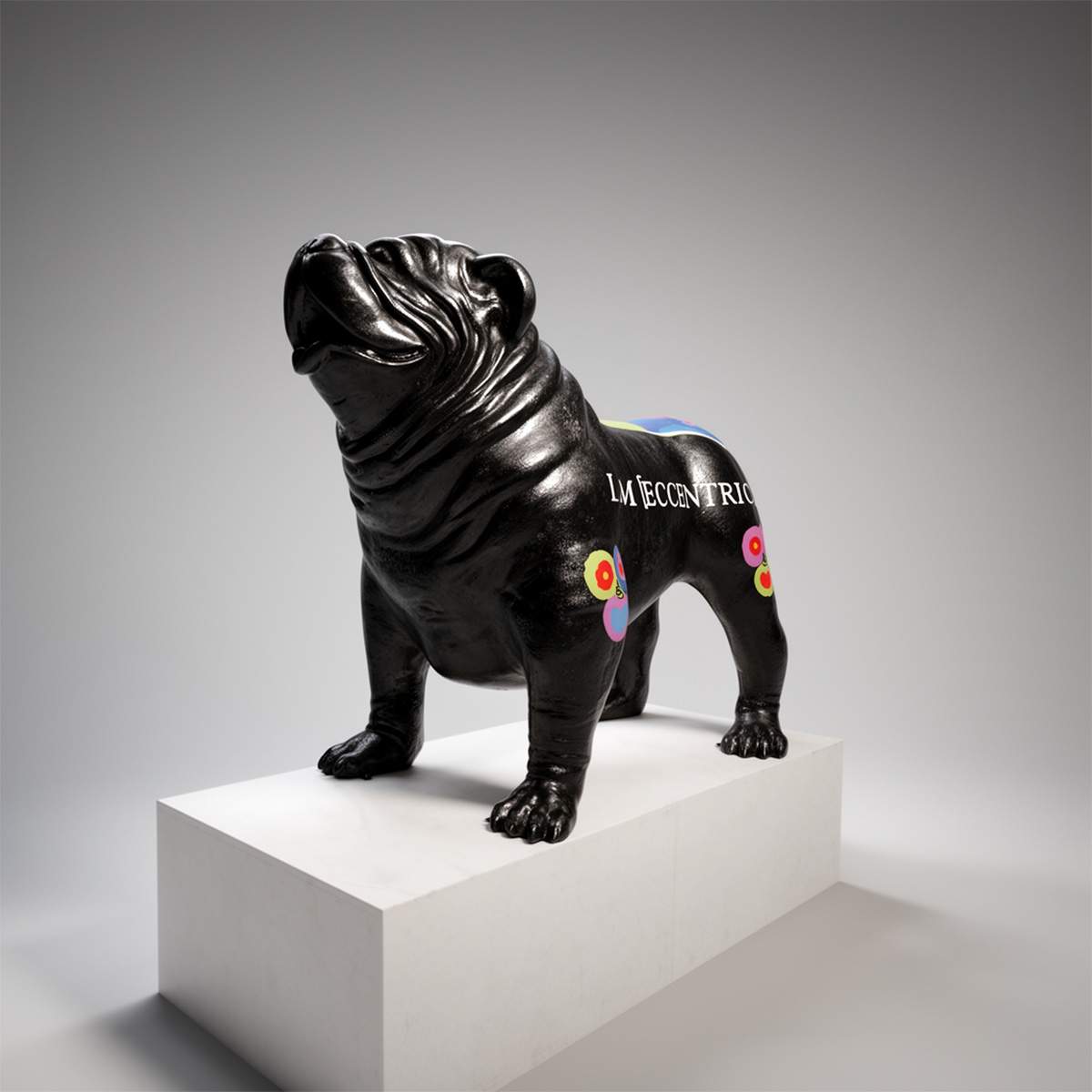 Große Dekorative Bulldogge USA Pop Art Figur – Bild 5