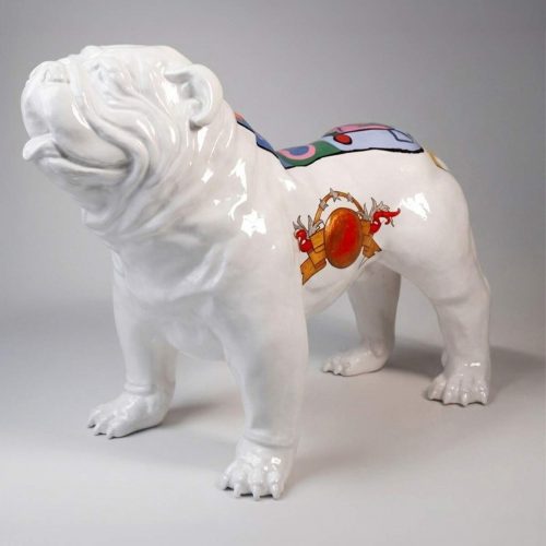 Englische Bulldogge-Tierfigur Stehend-Pop-Art-Ausgabe