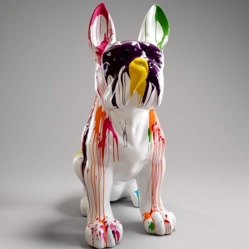 Große Französische Bulldogge Glasfaser -Figuren - Rebellion