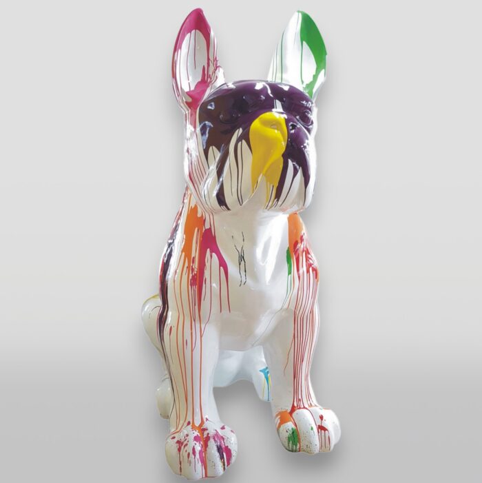 Gigantyczny pies Bulldog, figura 3D multikolor
