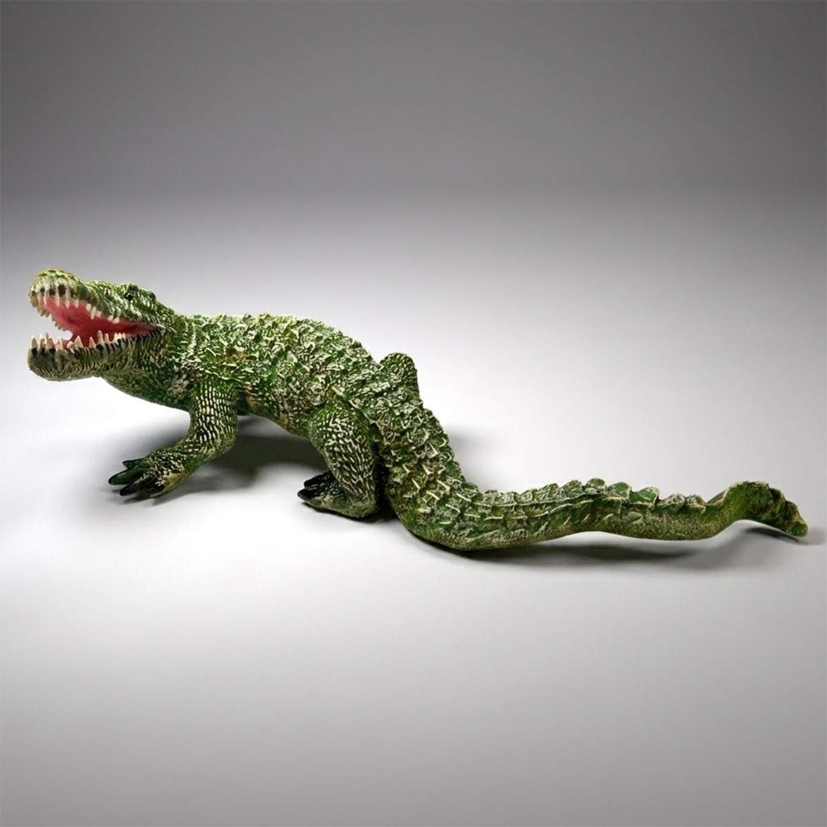 Große Dekorative Krokodil Einfarbig Figur – Bild 2