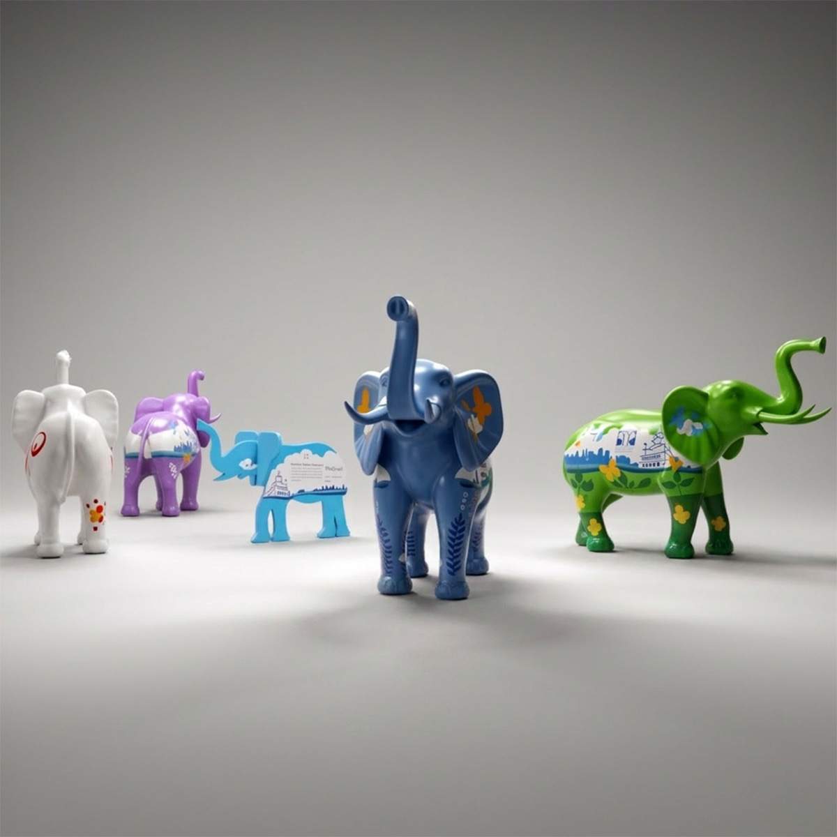 Dekorative Elefant Lebensgroß Figur – Bild 3