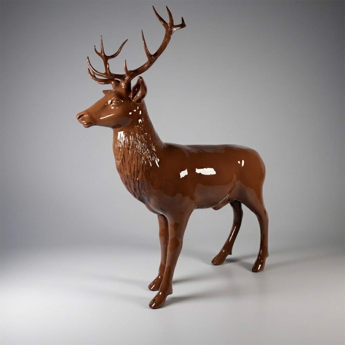 Große Dekorative Hirsch Figur – Bild 3