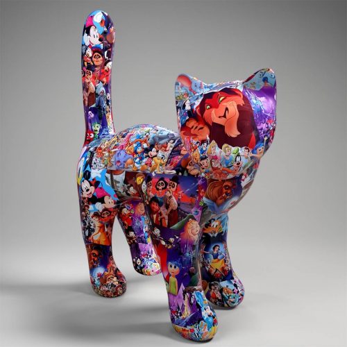 Große Katze Pop-Art Glasfaser-Figuren
