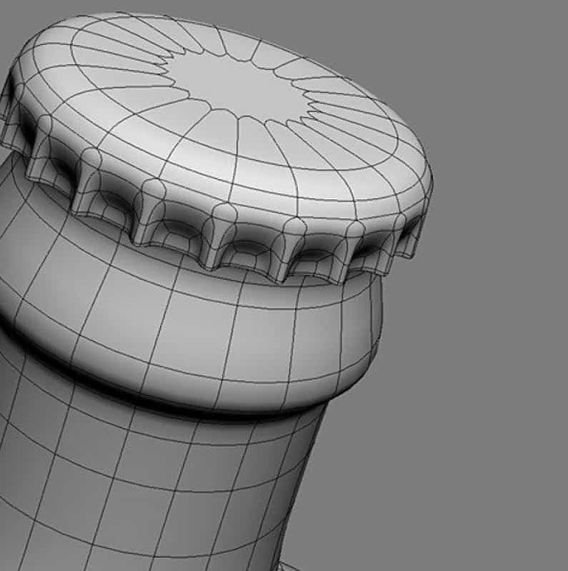 Hängende Coca-Cola-Flaschen. 2 Model 3D kapsla zakręcającego na butelce.