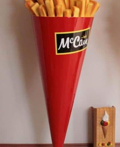 Pommes Glasfaser Gastronomie Verbefigur