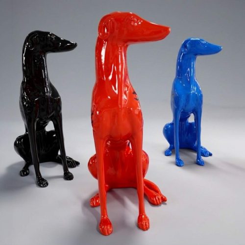 Kleine sitzende Greyhound-Figur