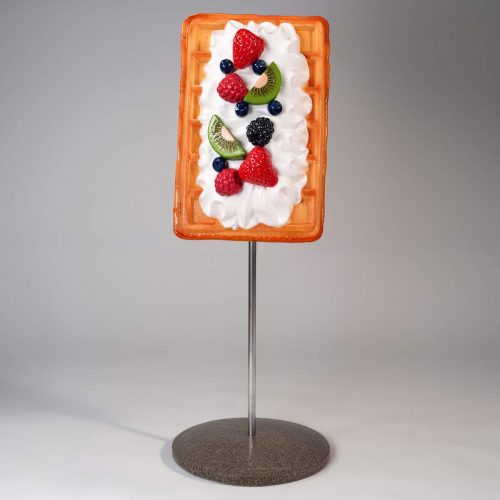 Waffel -verbung -Figuren mit Sahhne und Hindernis