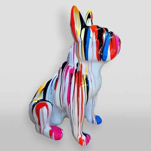 pies - Figura bulldoga siedzącego SL, wersja multikolor