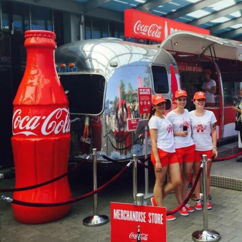 Reklamowa figura eventowa - butelka Coca Cola 250cm