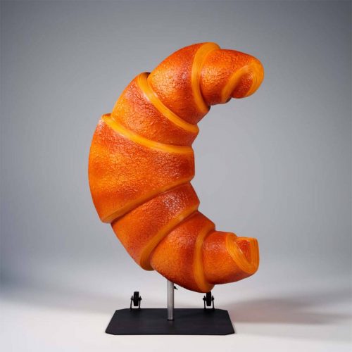 Riesen Croissant Werbeauufsteller Glasfaser -Figuren