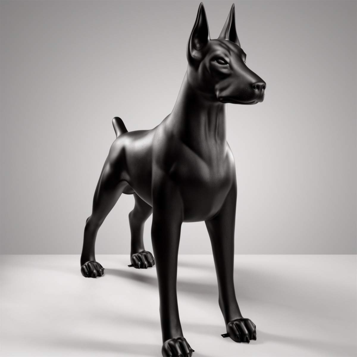 Große Dekorative Doberman Figur – Bild 2