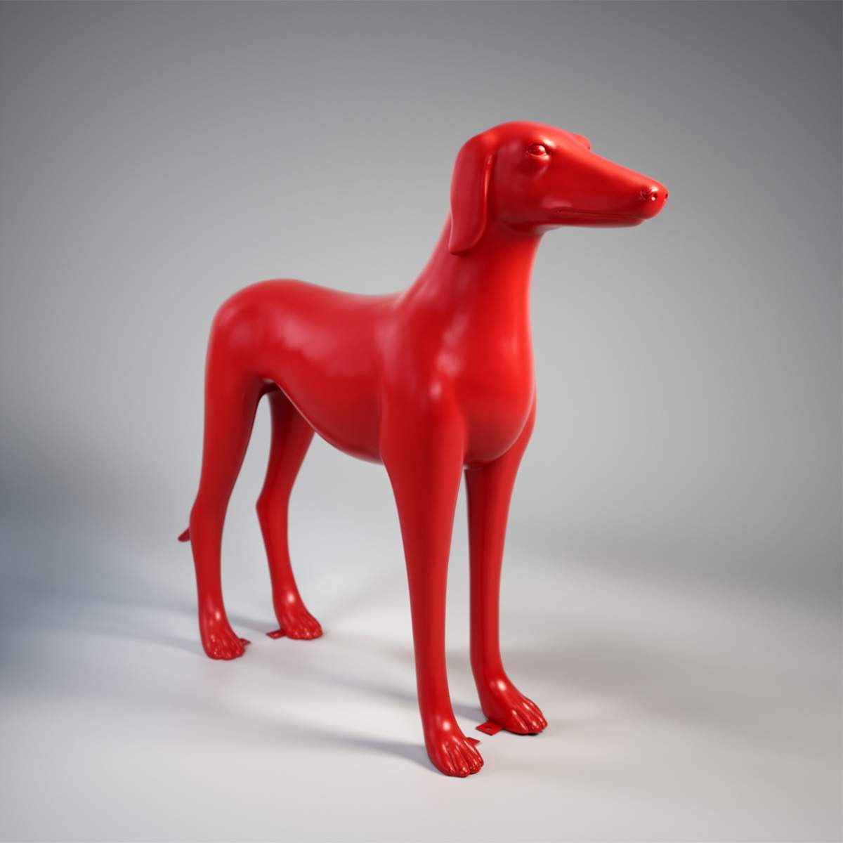 Mittlere Dekorative Greyhound M Einfarbig Figur – Bild 4