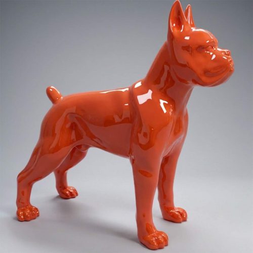 Boxer Hund Mittelgrosse DekoFigur - Einfarbig.