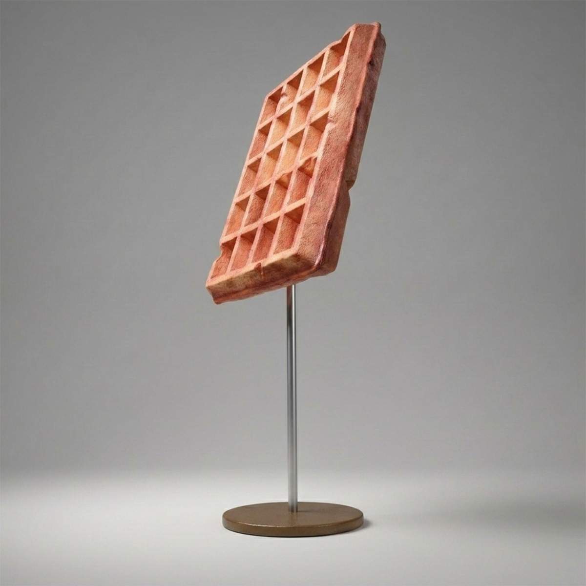 Große Werbe Waffel Auf Sockel Figur