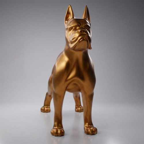 Boxer Hund Mittelgrosse DekoFigur - Einfarbig.
