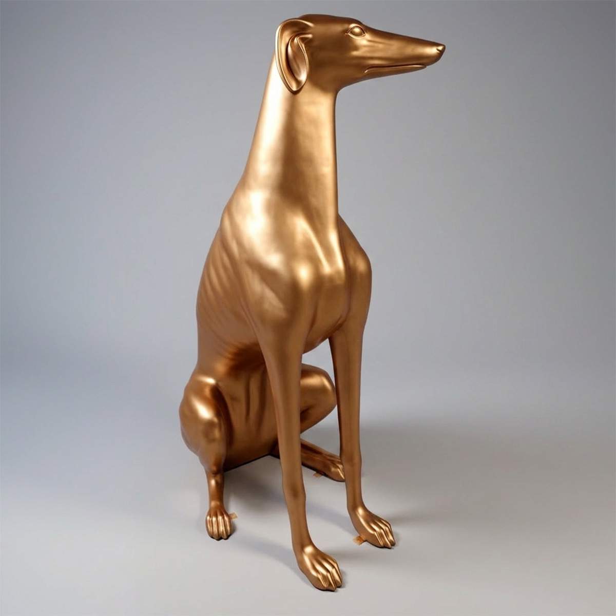Große Dekorative Greyhound Gold Figur – Bild 2