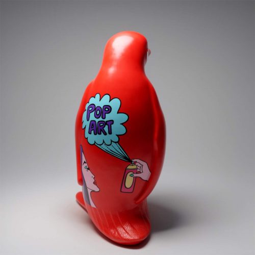 Pinguin Kunstharz Handgefertigte DekoFigur