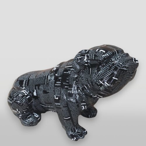 pies Figura dekoracyjna Bulldog siedzący - pop-art