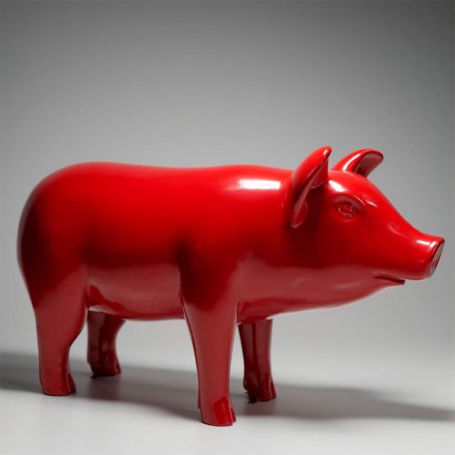 Große Dekorative Figur - Schwein