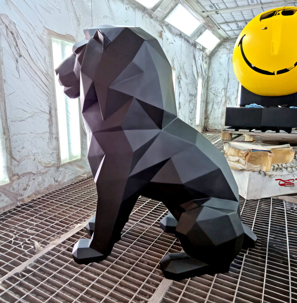 Geometrischer Löwe Einfarbige Figur