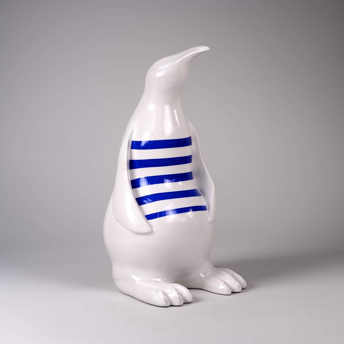 Dekorative Pinguin 100 cm Streifen Figur