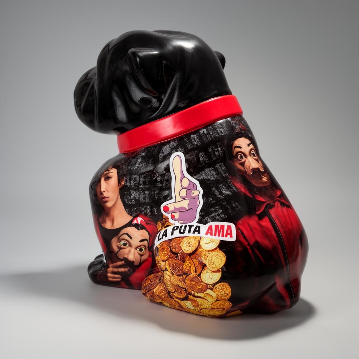 Bulldog Angelo 60 cm Hund - La Casa de Papel – Bild 3