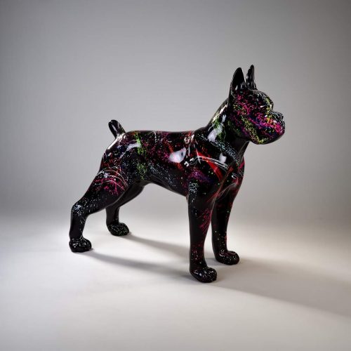 Stehender Boxer L - Splash schwarz