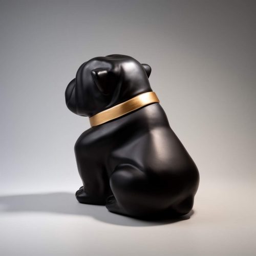 Bulldog Angelo 60 cm Hund - Mattenmalerei