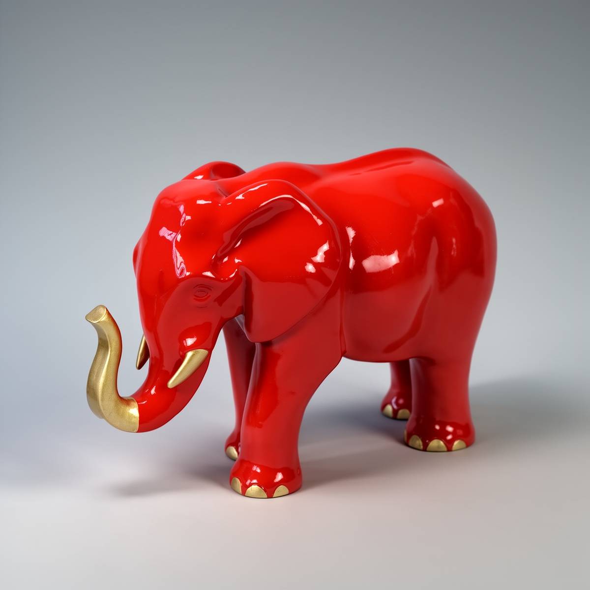 Kleine Dekorative Elefant Stehend Figur – Bild 2