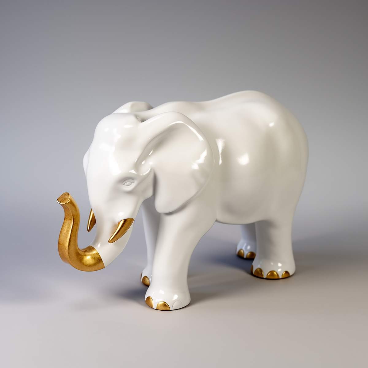 Kleine Dekorative Elefant Stehend Figur – Bild 3