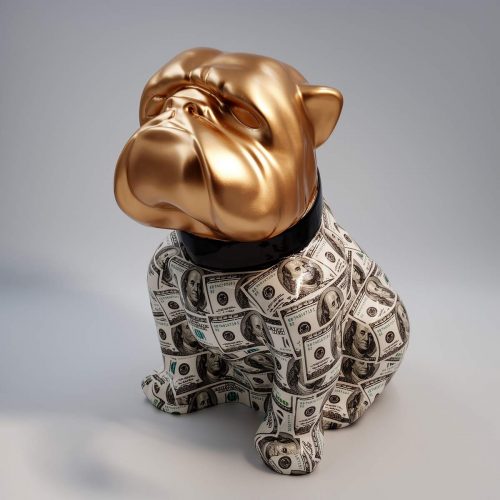 Bulldog Angelo 60 cm Hund - Dollars