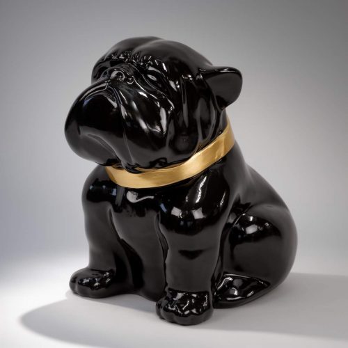Bulldog Angelo 60 cm Hund - bemalter Glanz