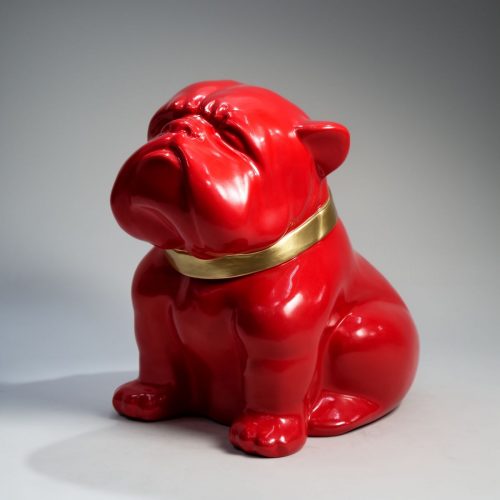 Bulldog Angelo 40 cm Hund - bemalt Gloss