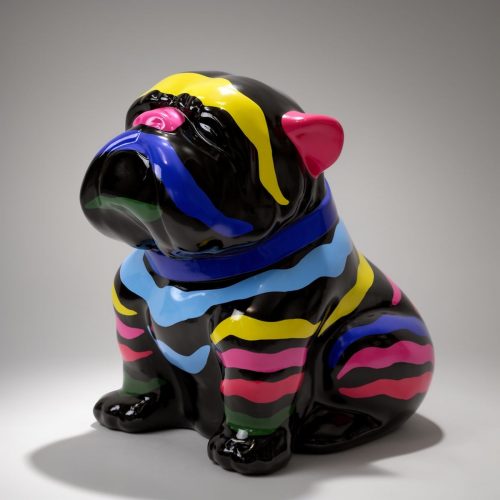 Bulldog Angelo 40cm Hund - Streifen