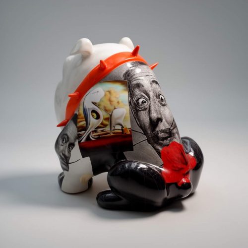 Bulldog Avella 55cm Hund - Schnurrbart