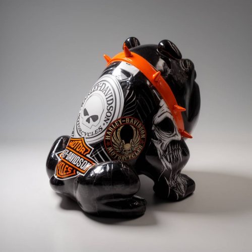Bulldogge Avella Hund 55cm - Harley Davidson