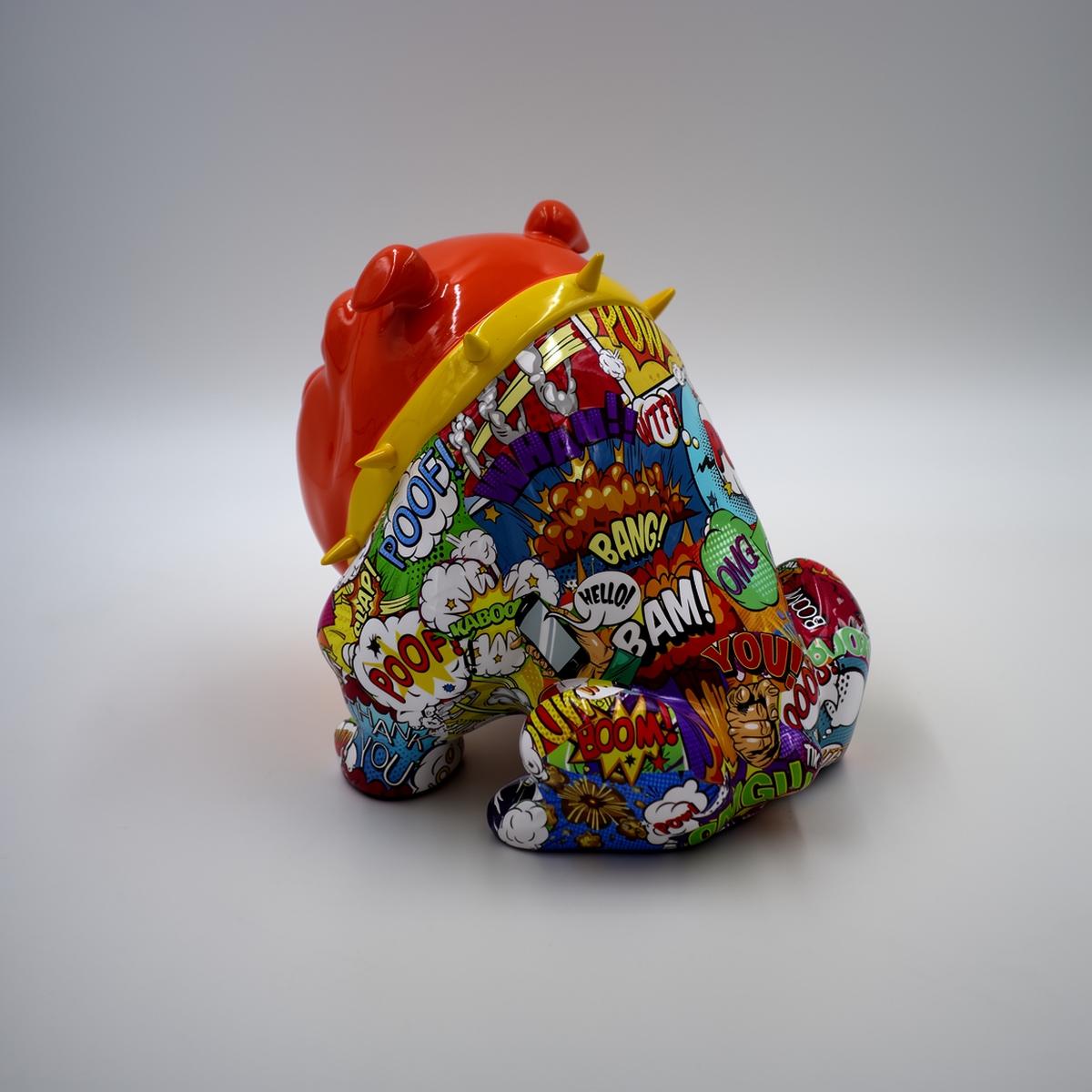 Dekorative Bulldogge Avella 55 cm Pop Art Figur – Bild 3