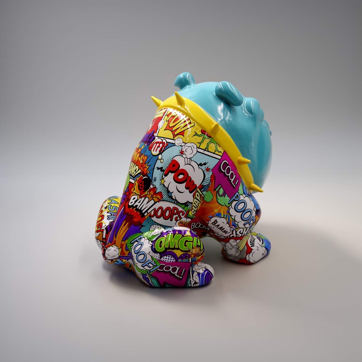 Dekorative Bulldogge Avella 55 cm Pop Art Figur – Bild 4