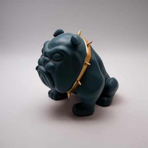 Hund Bulldog Avella 55cm - Matt Grün