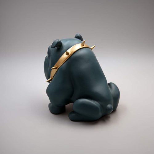 Hund Bulldog Avella 55cm - Matt Grün