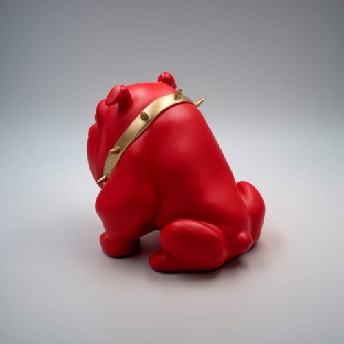 Bulldog Avella 55cm Hund - rote Matte
