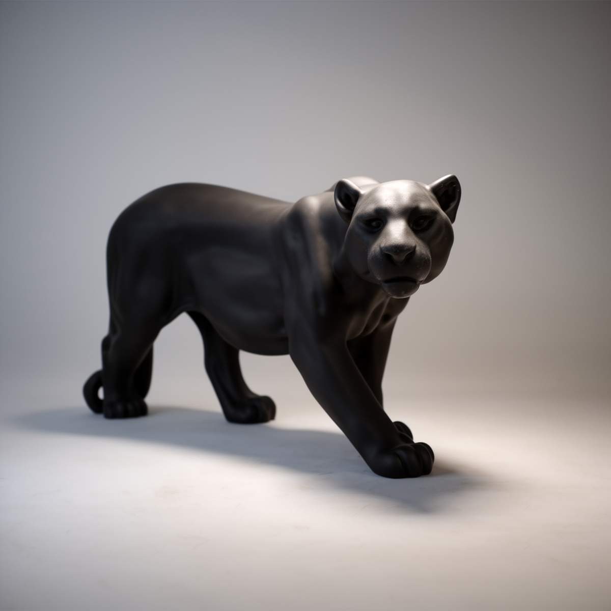 Lebensgrosse Stehende Panther Dekofigur Matt – Bild 3