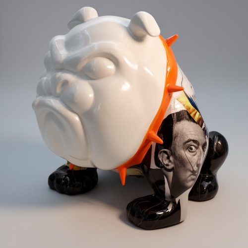 Bulldog Avella 55cm Hund - Schnurrbart