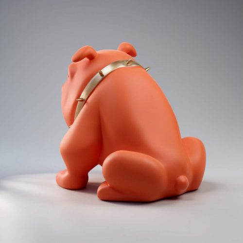 Hund Bulldog Avella 55cm - Matt Orange